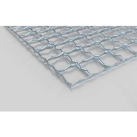 Wellengitter, 3,8 mm, silberfabig