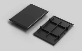 Abdeckkappe für Winkel 80 × 80, schwarz, Nut 8