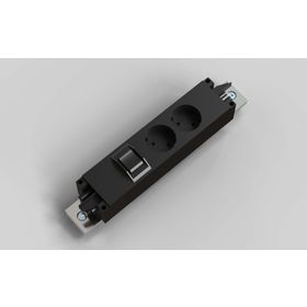 Steckdosenleiste zweifach, GST-kompatible Ausgangsbuchse, Steckdosen schaltbar, Ausgang schaltbar