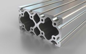 Aluminiumprofil, 160 x 80 mm, Nut 8