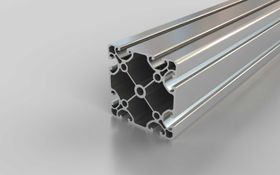 Aluminiumprofil, 80 x 80 mm, E, Nut 8