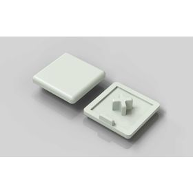 Abdeckkappe, 30x30 mm, schwarz RAL 9005, Nut 8