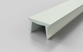 Abdeckprofil, grau RAL 7035, Nut 8