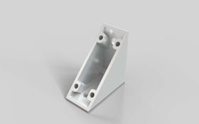 Winkel 40 × 40 silber lackiert RAL 9006 weißaluminium, Nut 5