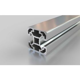 Aluminiumprofil, 40x40 mm, L, 2N, Nut 10