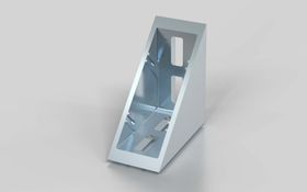 Winkel 40 × 80 silber pulverbeschichtet, Nut 8