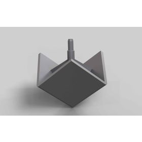 Abdeckkappe Eckform für Eckwinkel 20, signalgrau RAL7004, Nut 6