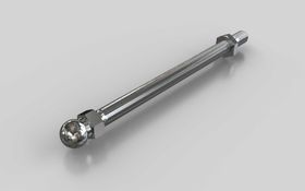 Gewindestange für Gelenkstellfüße, M10x150 mm, Kugelkopf-D=15 mm