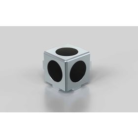 Würfelverbinder 20/3, blank, Nut 6