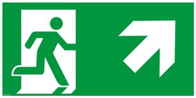 Rettungszeichen nachleuchtend; Fahnenschild