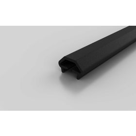Abdeckprofil und Einfassprofil, schwarz RAL 9005, Nut 6