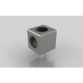 Würfelverbinder 45/2, silber lackiert, Nut 10