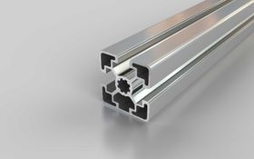 Aluminiumprofil, 45 x 45 mm, L, 3N, Nut 10