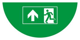 LongLife Schild –Bodenmarkierung ½ Kreis; Bodenkennzeichnungsschild ½  selbstkl.