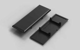 Abdeckkappe für Winkel 40 x 80, schwarz, Nut 8