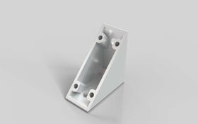 Winkel 40 × 40 silber lackiert RAL 9006 weißaluminium, Nut 5