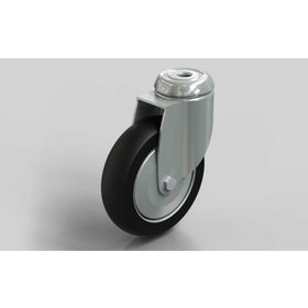 Lenkrolle, D=125 mm, thermoplastischer Gummi