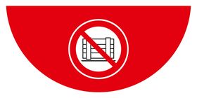 LongLife Schild –Bodenmarkierung ½ Kreis; Bodenkennzeichnungsschild ½  selbstkl.