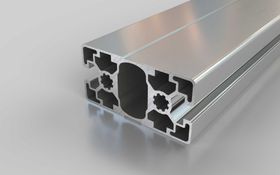 Aluminiumprofil, 90 x 45 mm, L, 2N, Nut 10