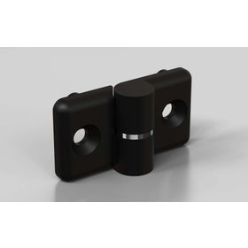 Kunststoff Scharnier links, aushängbar, 32 × 60 mm, Nut 8