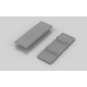 Abdeckkappe für Winkel 40 x 80, verkehrsgrau RAL7042, Nut 8