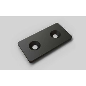 Verbindungsplatte 40 × 80 mm, schwarz pulverbeschichtet