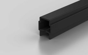 Abdeckprofil und Einfassprofil, schwarz RAL 9005, Nut 6