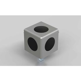 Würfelverbinder 45/3, blank, Nut 10