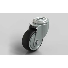 Lenkrolle, D=80 mm, thermoplastischer Gummi