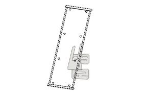 Klarsichttafel - Informationssystem; Regalhalter mit Drehträger