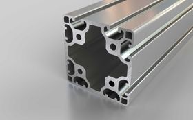 Aluminiumprofil, 80 x 80 mm, L, 4N90, Nut 8