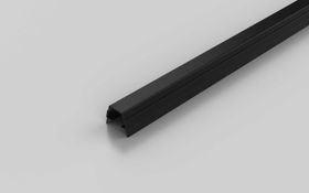 Abdeckprofil und Einfassprofil, schwarz RAL 9005, Nut 8