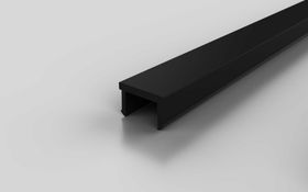 Abdeckprofil ESD, schwarz RAL 9005, Nut 10