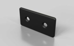 Abdeckkappe Zinkdruckguss, 40 x 80 mm, schwarz, Nut 8