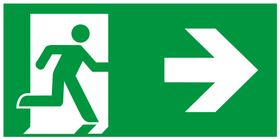 Rettungszeichen nachleuchtend; Fahnenschild