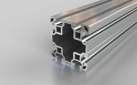 Aluminiumprofil, 80 x 80 mm, L, Nut 10