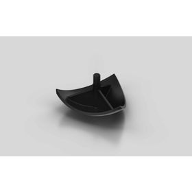 Abdeckkappe Rundform für Eckwinkel 30, schwarz, Nut 6