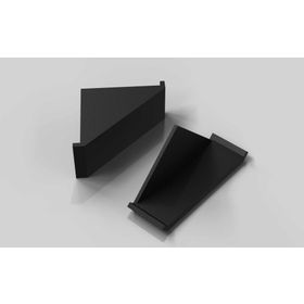 Abdeckkappe für Winkel 20 x 40, ESD, schwarz, Nut 6