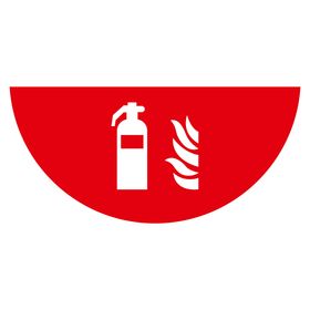 LongLife Schild –Bodenmarkierung ½ Kreis; Bodenkennzeichnungsschild ½ selbstkl.