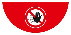 LongLife Schild –Bodenmarkierung ½ Kreis; Bodenkennzeichnungsschild ½  selbstkl.