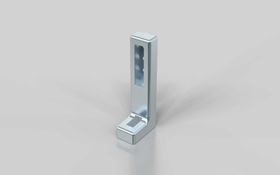 Bodenwinkel 120 x 45 x 28, blank, Nut 8