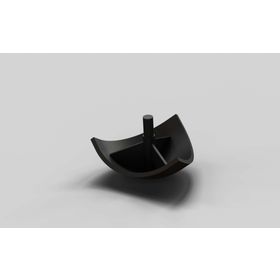 Abdeckkappe Rundform für Eckwinkel 30, ESD, schwarz, Nut 6