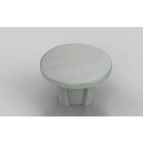 Abeckkappe für innenliegendes Scharnierelement, weißaluminium RAL 9006