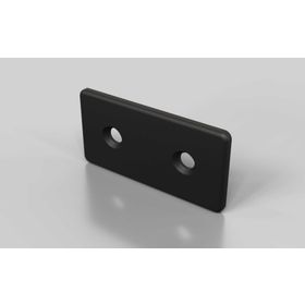 Abdeckkappe Zinkdruckguss, 40x80 mm, schwarz, Nut 8