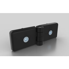 Kunststoffscharnier schwer, nicht aushängbar, 60 x 60 mm, Nut 10