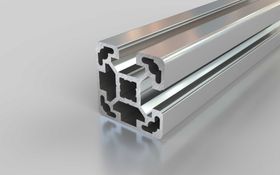 Aluminiumprofil, 40 x 40 mm, L, 2NVS, Nut 10