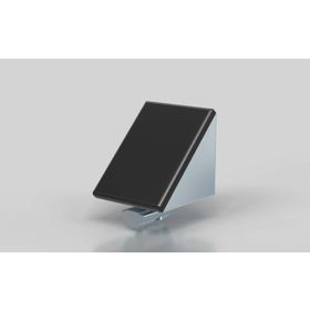 Winkel 40 × 40 silber pulverbeschichtet, Nut 8