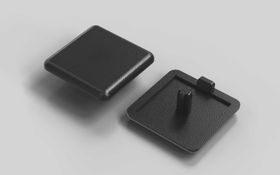 Abdeckkappe, 30 x 30 mm, schwarz, Nut 6