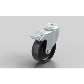 Lenkrolle, D=100 mm, mit Feststeller, Kunststoff PA