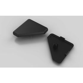 Abdeckkappe 45° ESD, 40 x 40 mm, schwarz, Nut 8